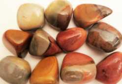 Jasper, Poly Chrome, Tumbled and Polished, about 1" 