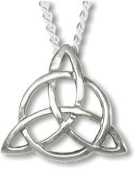 Triquetra Pendant with "Blessed Be" inscribed on the back in fine print.  