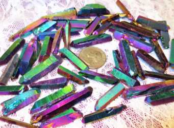 Quartz, Titanium Covered, Rough 