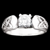 Trinity Knot Ring Stainless Steel Ring w/ CZ 