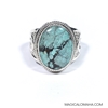Size 8- Sterling Silver Turquoise Ring by Sarda 