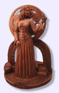 Brigid Candle Statue 11 1/2" By Mickie Mueller 
