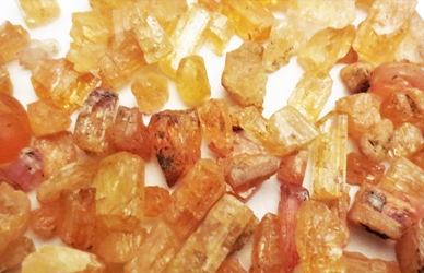 Topaz, Imperial Gold, Rough,  small 1/4"-1/2" 