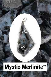 Mystic Merlinite™ Wire Wrap Pendant Developing psychic capacities 