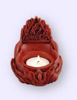 Mickie Mueller Fire Element Sacred Altar Piece candleholder 